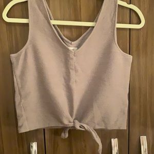 Made well tan tie front top